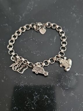 Vintage Sterling Silver Charm Bracelet